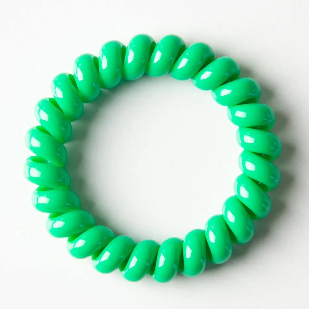 European And American Hot Selling Matte Color Girls Plastic Telephone Wire Hair Tie hairband For Ladies