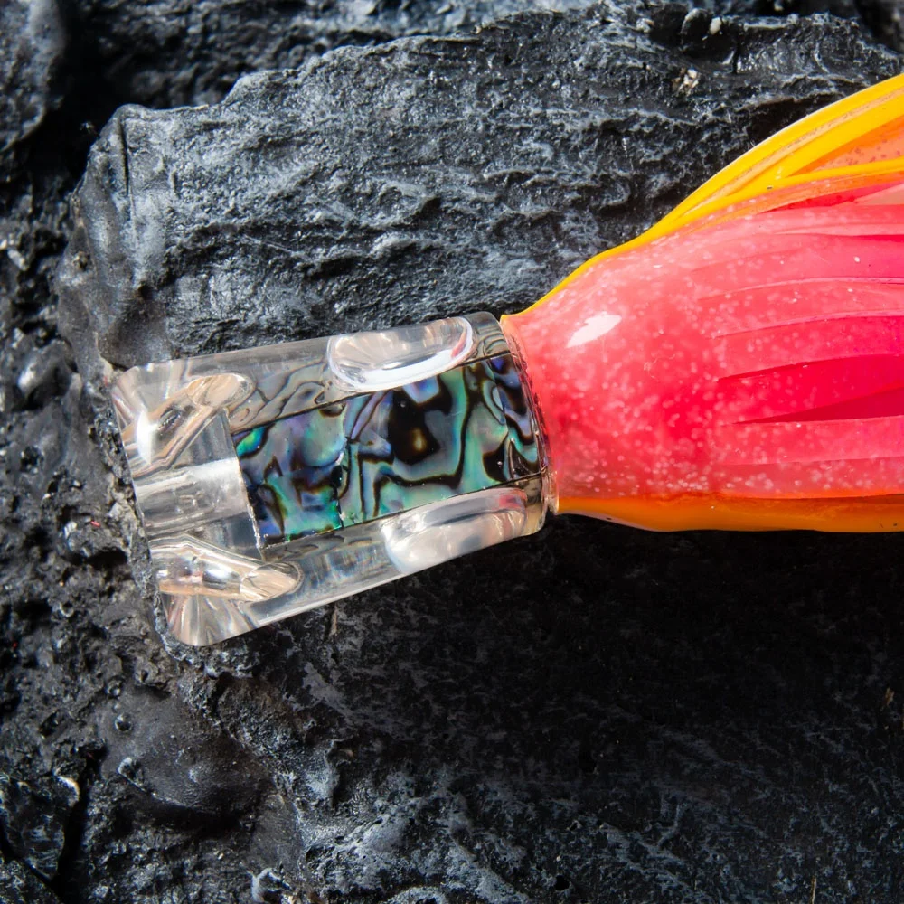 9in 98g /11in 163g Abalone Shell Resin Head Wahoo Trolling Lures Tuna Fishing Bait for Trolling