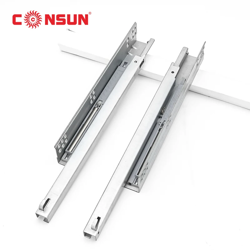 High quality 3/4 extension concealed soft closing slide 2 Fold Undermount Soft Close slides