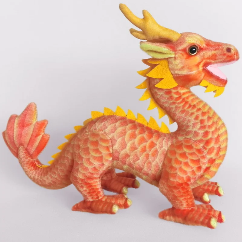 hot selling realistic plush dragon stuffed toy lifelike stuffed chinese dragon plush toy