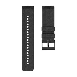 24mm Football Pattern Rubber Silicone Stainless Steel Buckle Watch Band Strap for Suunto 9 Baro Copper / SUUNTO 9