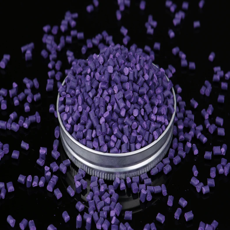 Plastic Pp Pe Color Clariant Hdpe Ldpe Pp Resin Granule Purple Color Masterbatch With 10%-50% Clariant Pigment