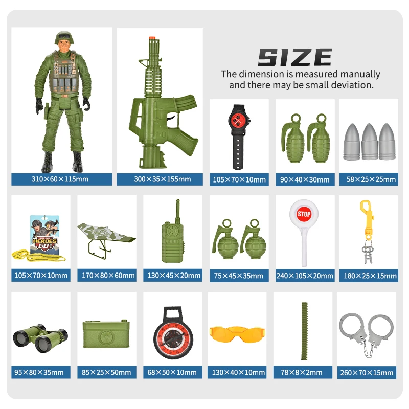 Cheap Mini Military Figure Toys Kids Plastic Police Set Toy Soldier Set