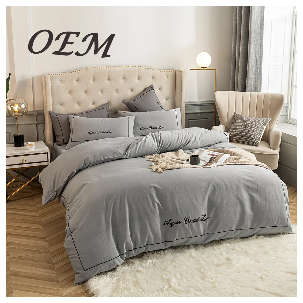 Wholesale Custom Soft Bedding Set 100% Cotton Hotel Bed Sheets Set Comforter Sets Bedding Luxury
