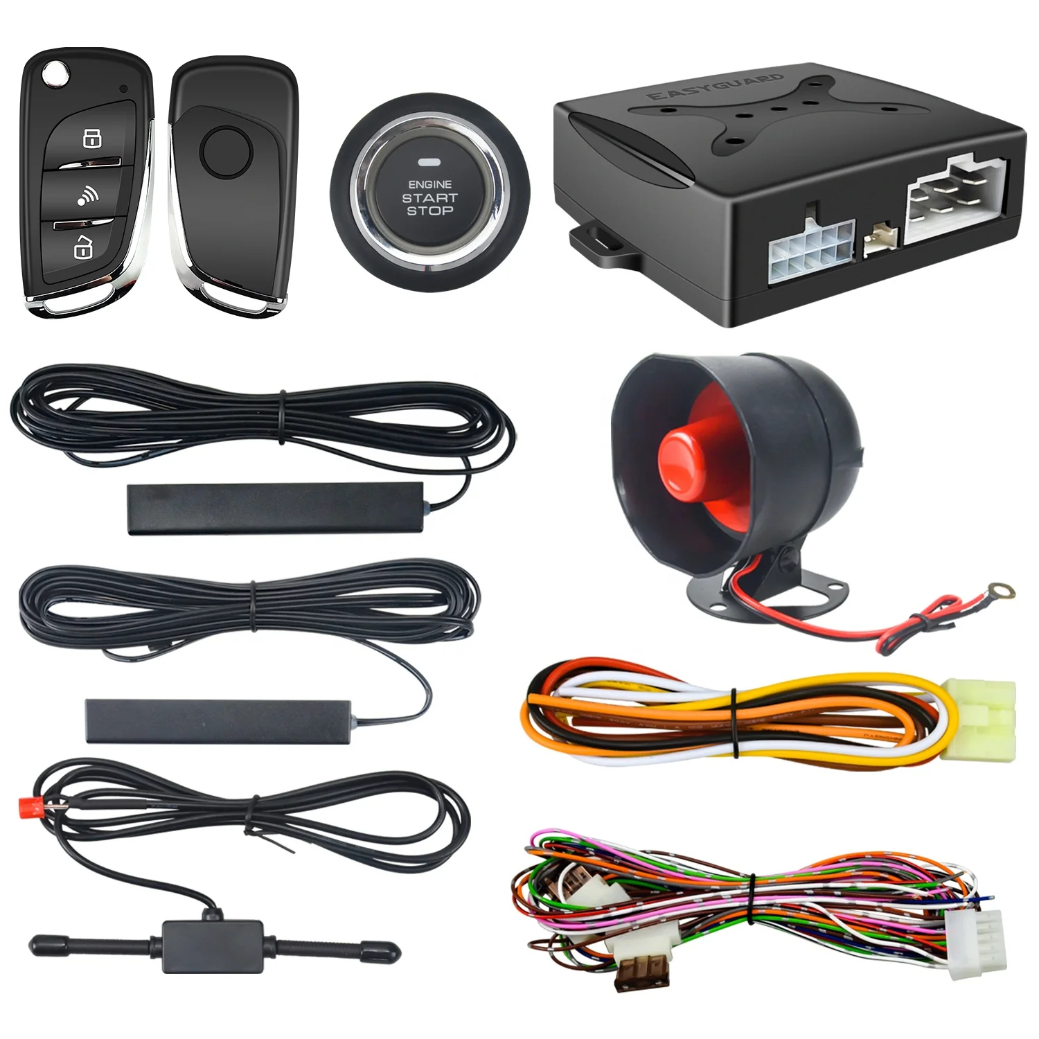 Easyguard ec003N-V dc12v кнопка запуска с дистанционным стартером pke Пассивный бесключевой доступ Автомобильная сигнализация