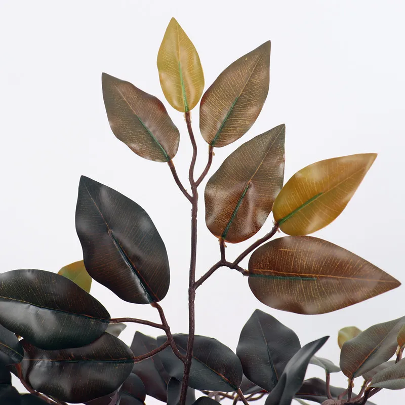 Ins style decorative cheap artificial ficus plant red banyan tree