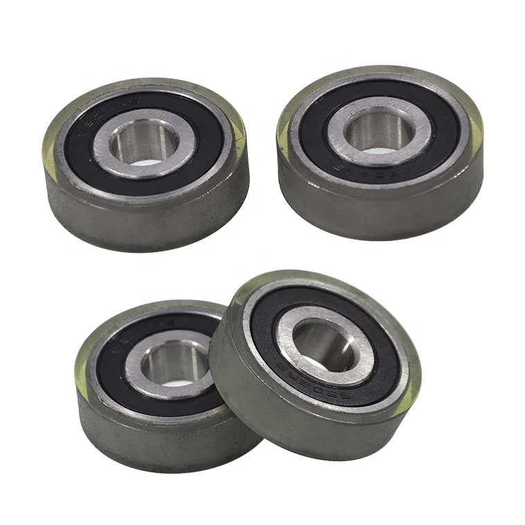 PU630247-13 Plastic wheel with bearing 15x47x13mm size bearings used for door and window pulyurethane wheels with bearings