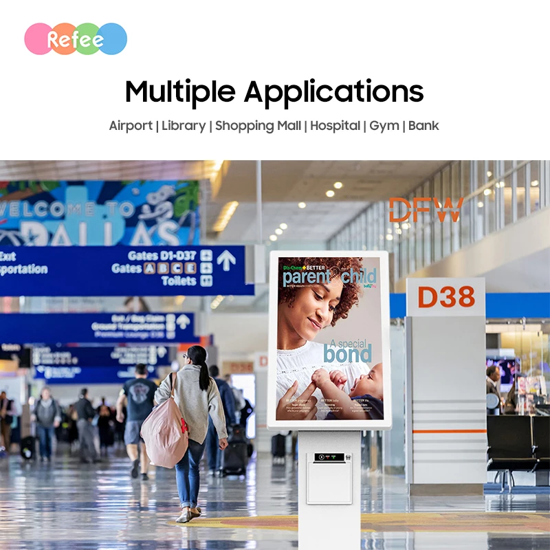 21.5 inches android point of sale system Order touch screen checkout self service cash register self service kiosk