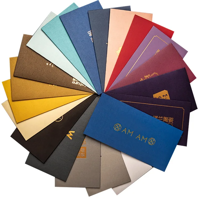 
Pearl Paper Envelopes Printing Wallet Black Gift Custom Ordinary Customized Logo Item Envelope Hot stamping gold blue silver 