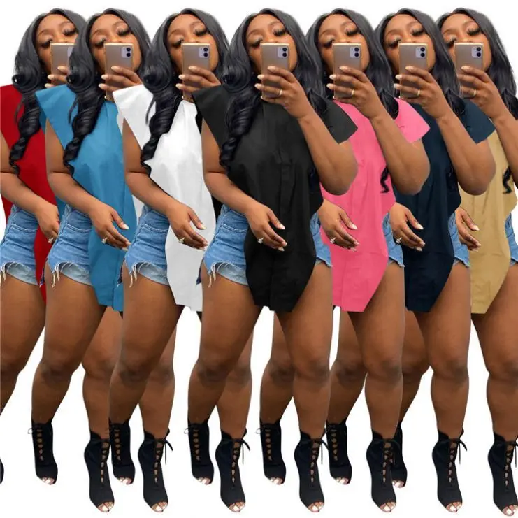 
Fondpink New Trendy Deisgn Solid Color Casual Shirt Summer Sleeveless Wide Shoulder Pullover Irregular Women Tops Shirts Fondpink New Trendy Deisgn Solid Color Casual Shirt Summer Sleeveless Wide Shoulder Pullover Irregular Women Tops Shirts