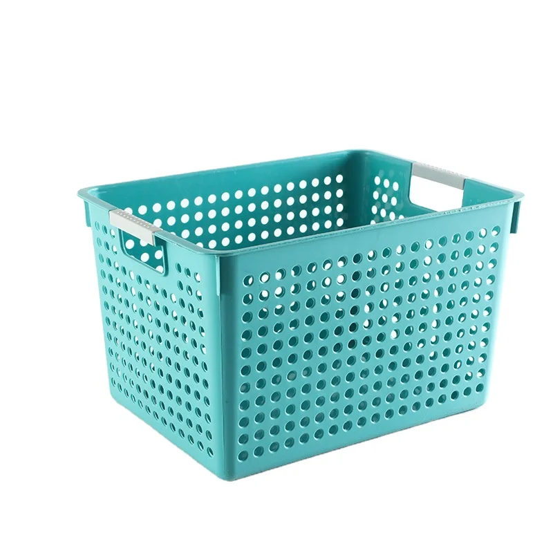 XJH Plastic Desktop Storage Basket Easy-to-Carry Rectangular Laundry Bin in Different Sizes for Pantry Sundries