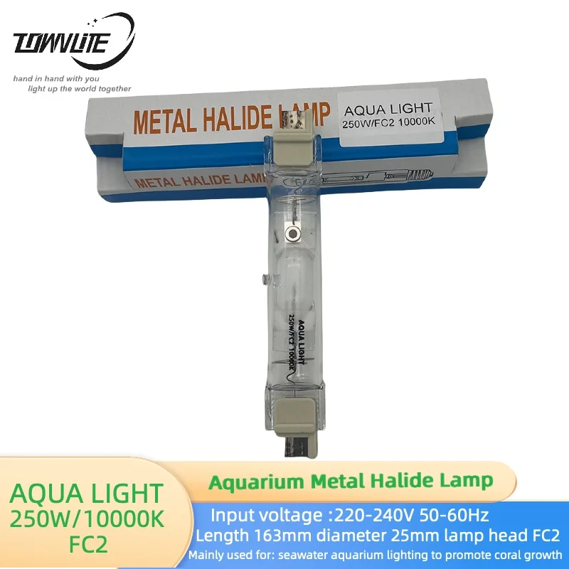 Double end Metal Halide Lamp  Aquarium lighting 250w/FC2 10000K to promote coral rapid growth of water aquarium