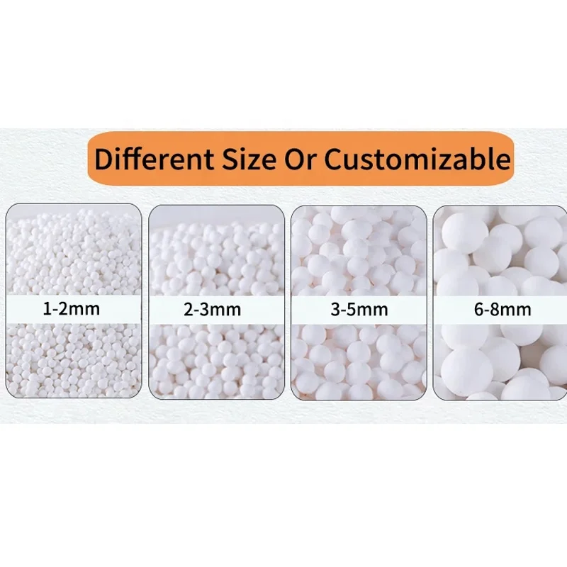 China Alumina Ball Manufacturer 3-5mm 99% Activated Alumina Adsorbent Ball Ethylene Absorber Alumina Ball