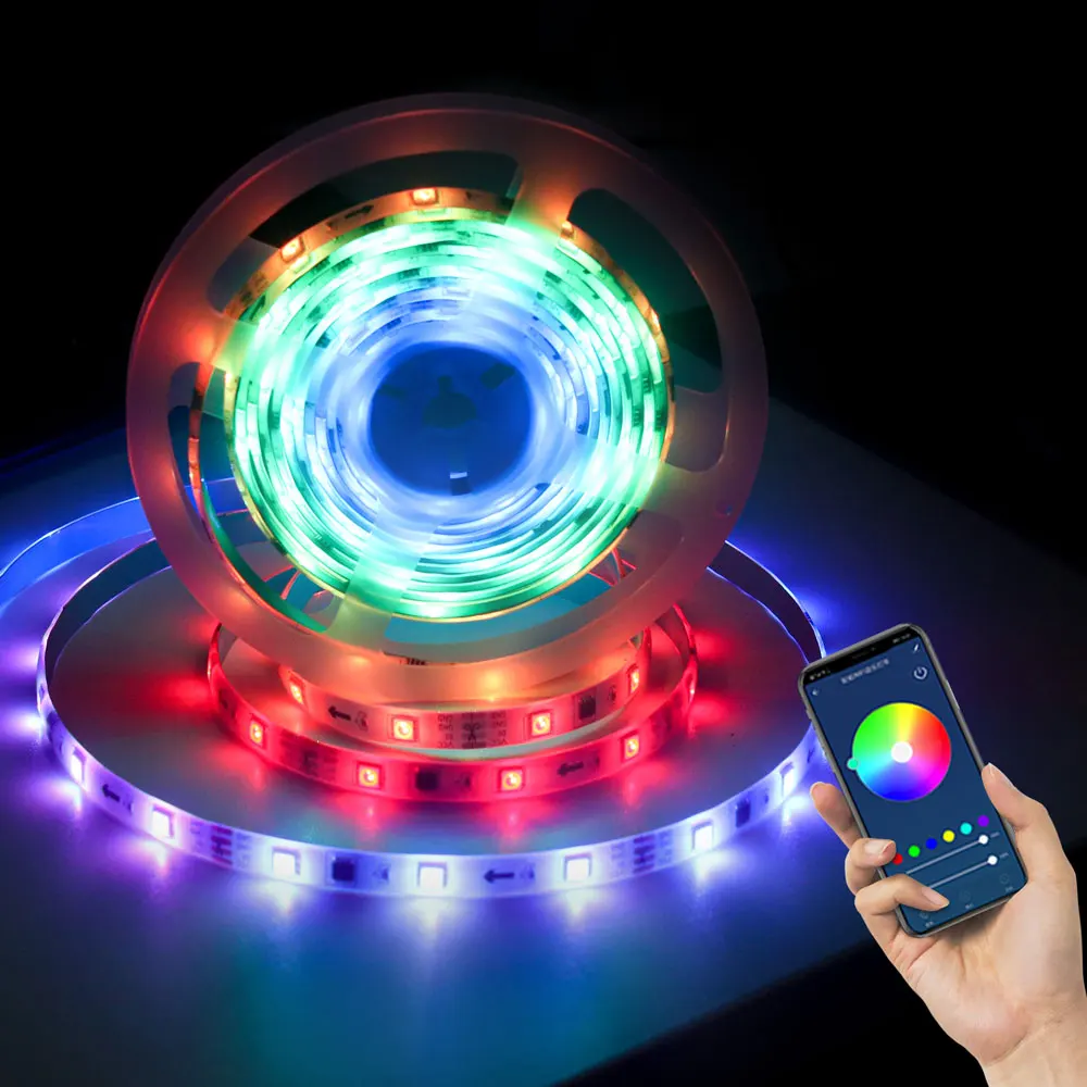 5050 Led Light Smart Music Rgb 10M/32.81Ft 12V Wifi Cuttable Outdoor Led Strip Light