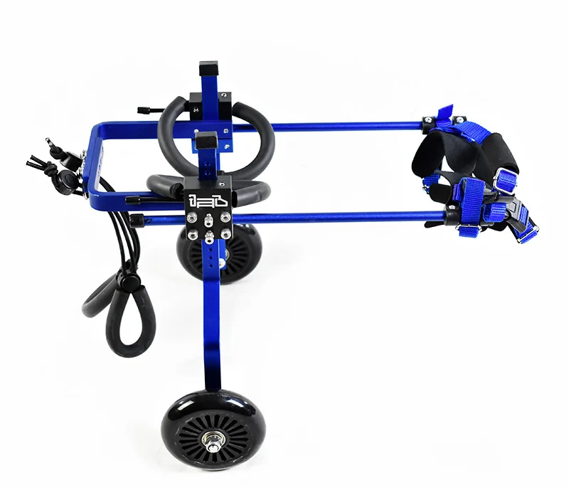 HEDY PW01 Factory Supply Adjustable 2 Wheels Aluminum Alloy Pet Dog Cat Wheelchair Wheel Chair Walker For Disabled Dog Back Legs