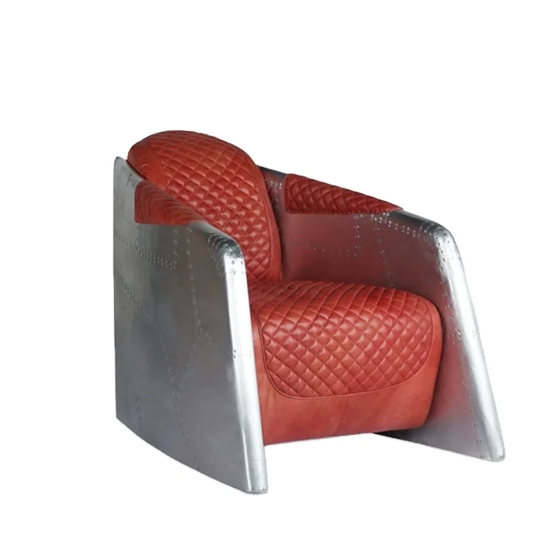 Industrial Style vintage Retro Leather American Accent Armchair