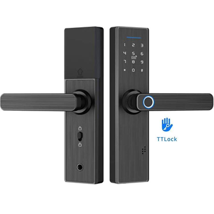 TTlock home shield intelligent electronic key zinc handle blue tooth steel door lock china
