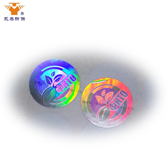 Holographic hologram hang tag sticker for clothing hang tag