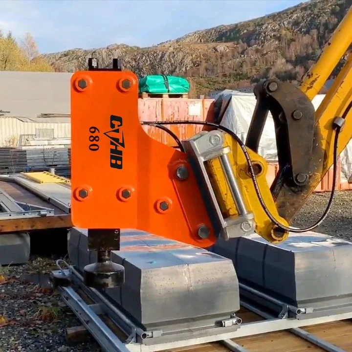 CTHB excavator mounted pile driver used fence hydraulic post driver
