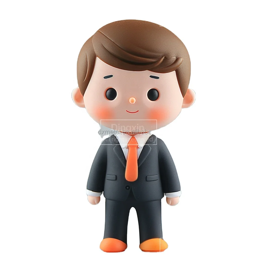 Creative design PVC cartoon suit boy figure ornaments soft rubber PVC Figurine ornaments gifts for collection display