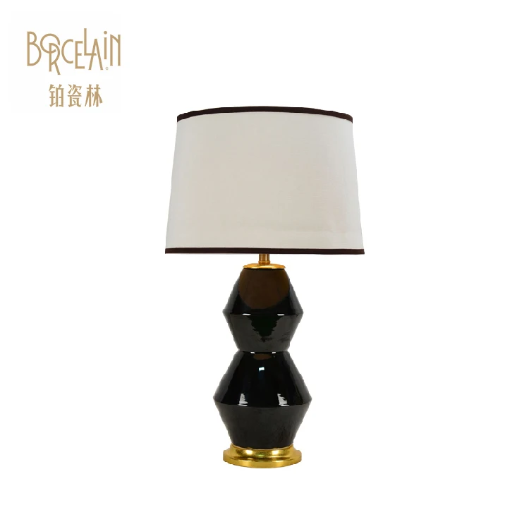 Chinese novelty decorative online shop bedroom circle porcelain table lamp for room
