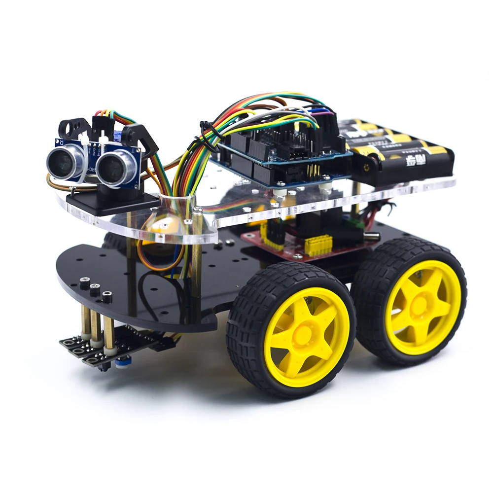 4WD Robot Car Educational Stem Toys Robotics Kit Robot kit Compatible with Arduino IDE