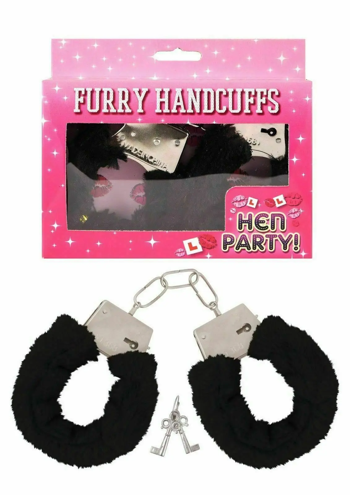 Metal Furry Fluffy Handcuffs Fancy Dress Hen Night / Stag party Role Play Toy