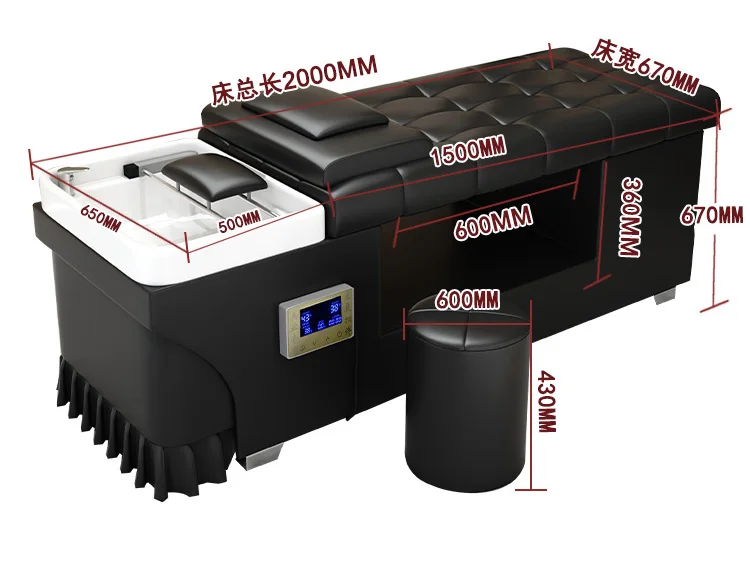 Head Spa Hair Wash Station Massage Chair With Steam Spa Head Water Therapy Thai Massage Shampoo Bed