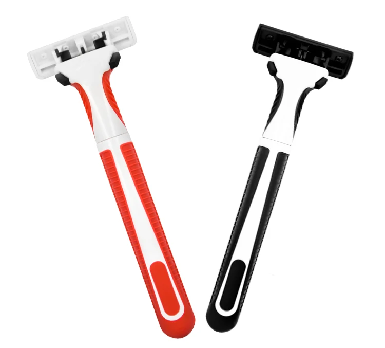 Triple 3 three blade razor with stainless steel shaving razor blade shaveing razor easy to replace the cartridge