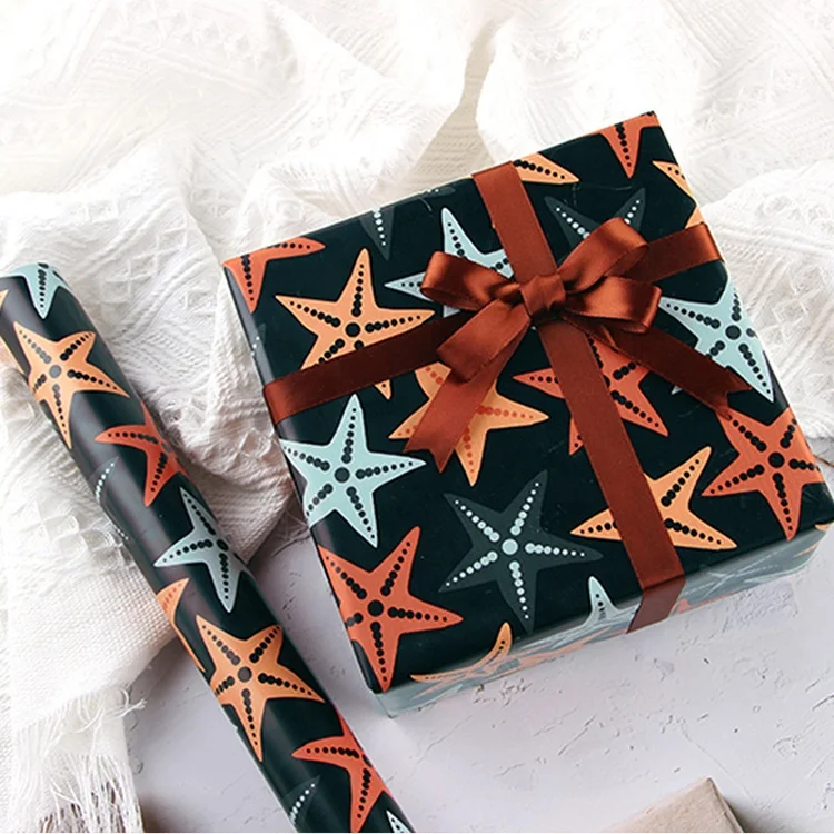 Wholesale custom high quality wrapping kraft paper for gift packaging hot sale luxury wrapping paper.