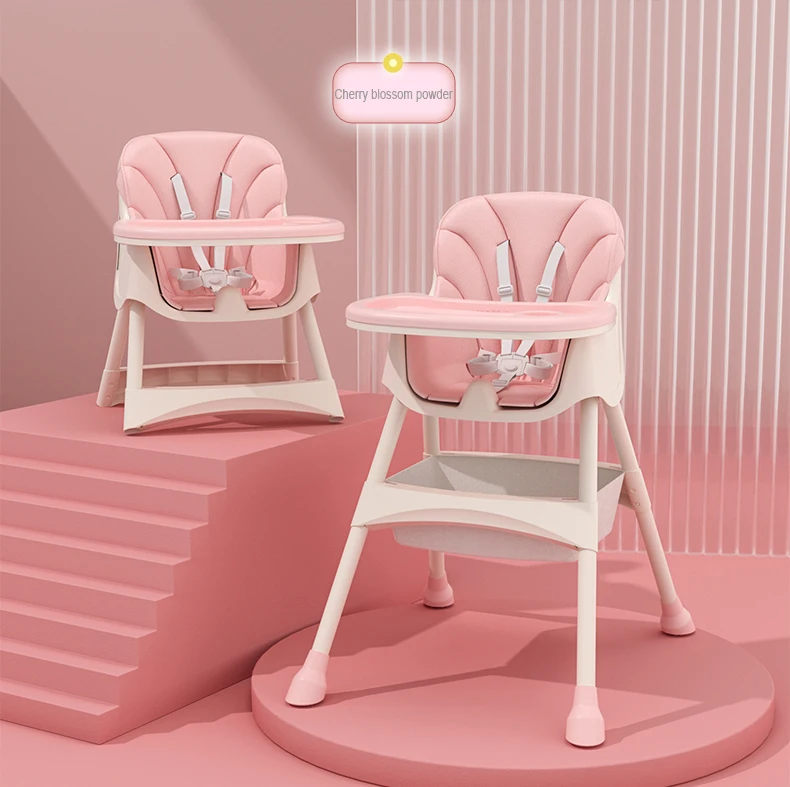 
New wholesale hot sale customizable foldable portable height adjustable modern luxury high dining chairs for children 