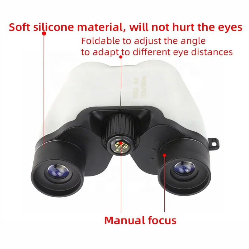 Mini Binoculars White Telescope Night Vision Hunting Powerful Portable Telescope & Binoculars Binoculars For Adults And Kids