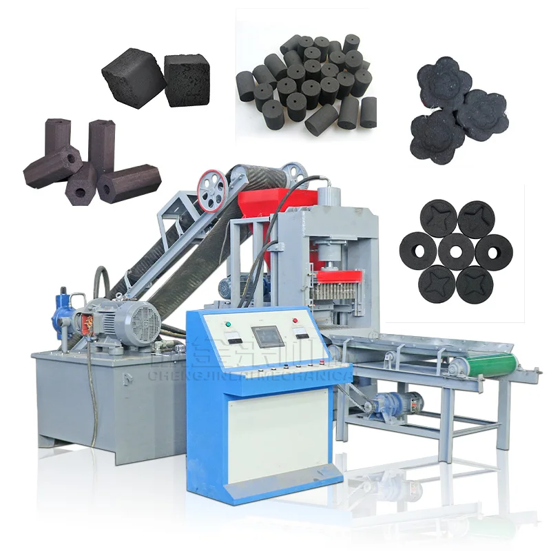 Efficient Charcoal Press Machine  Production Line bbq charcoal saw dust coconut biomass shisha briquette machine