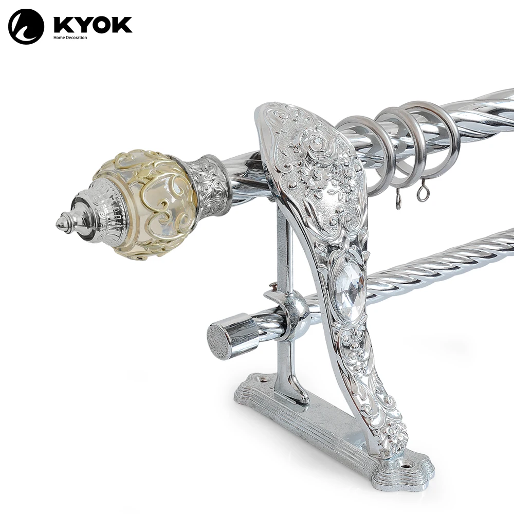 Красивый дизайн; Щепка шпили занавеска жердь 28*22 мм двойной Аксессуары для штор