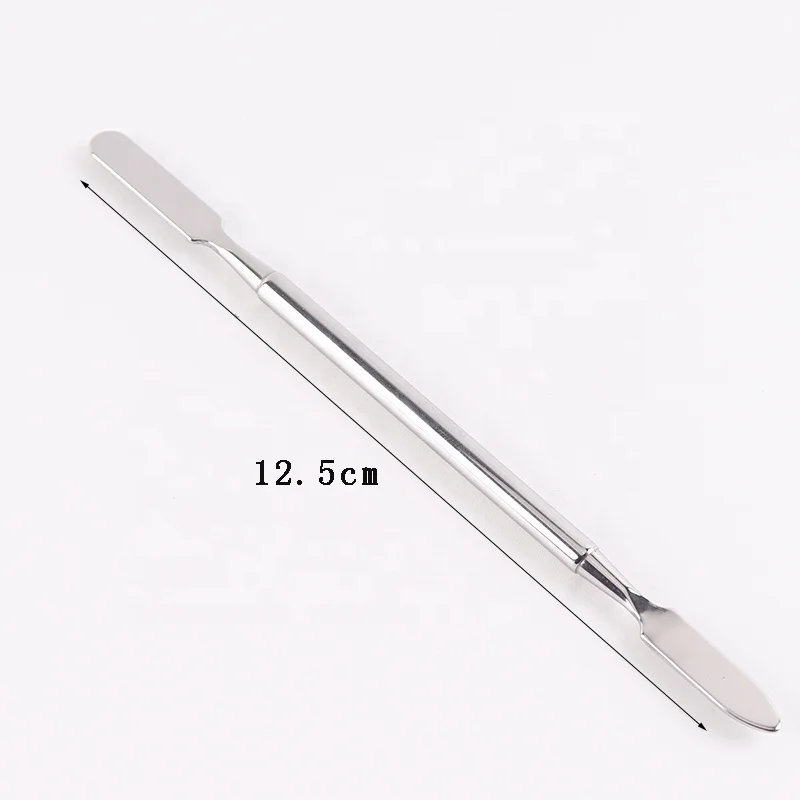 Low quantity acceptable nail art eye shadow use stainless steel cosmetic mix makeup palette spatula