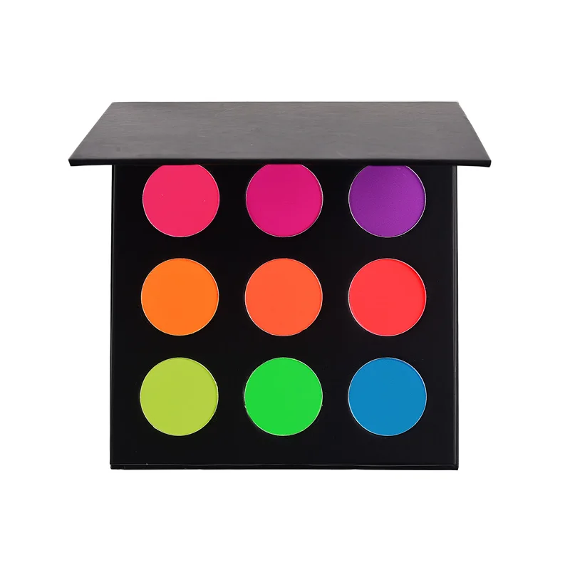 
Oem Wholesale Cosmetics No Label Logo Neon Makeup Vegan Single Custom Pigment Glitter Custom Private Label Eyeshadow Palette 