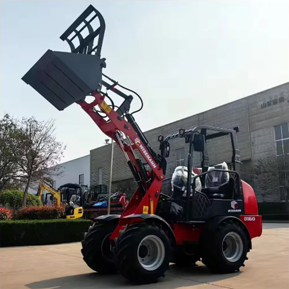 Mini Loader Machine Agriculture Tractor Loader Diesel Replaceable Front Backhoe End Sheovl Wheel 2ton Mini Loader