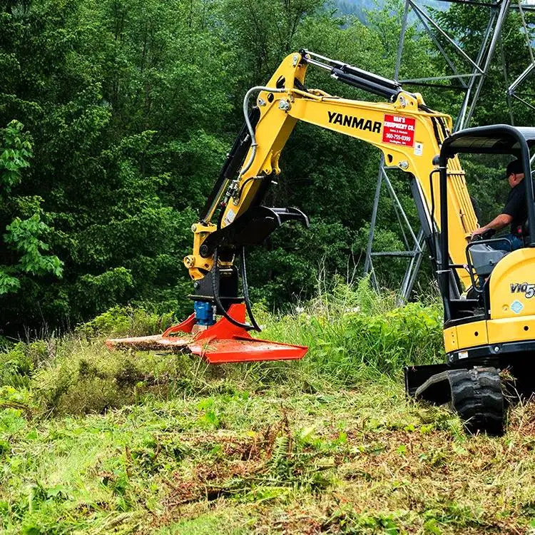 Cutter Brush Lawn Small Flail Mower Attachment For Mini Excavator