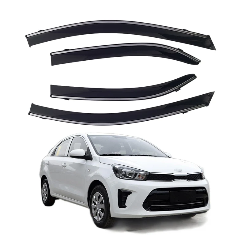 Hot selling cheap custom visor window awning visors deflector rain wind guard for 2017- PEGAS