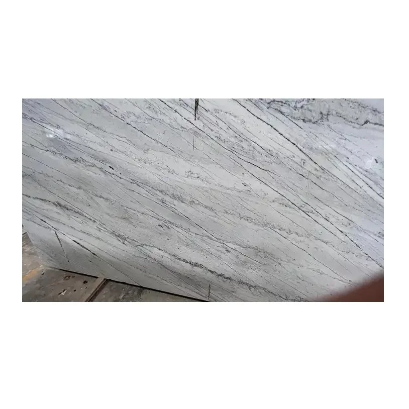 Export Quality Natural Stone Linear White Marble used for Staircases Kitchen and Bathroom from India