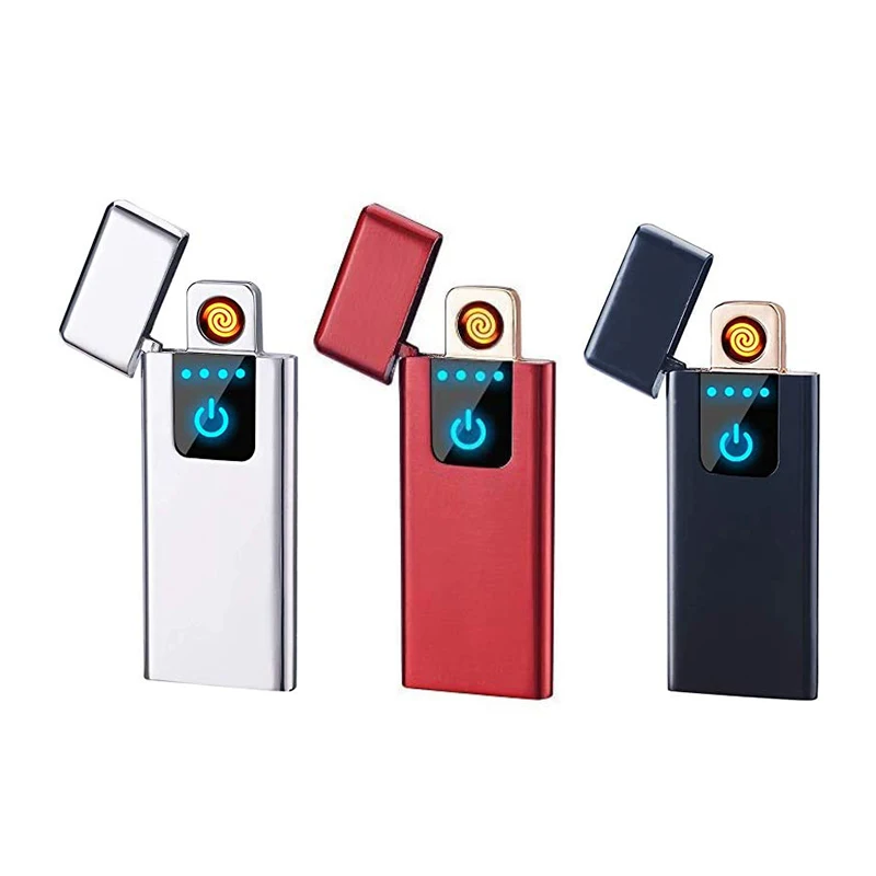 Rechargeable Usb Lighters Slim Electric Usb Lighter Keychain Electric Lighters Usb Charging Plasma Arc