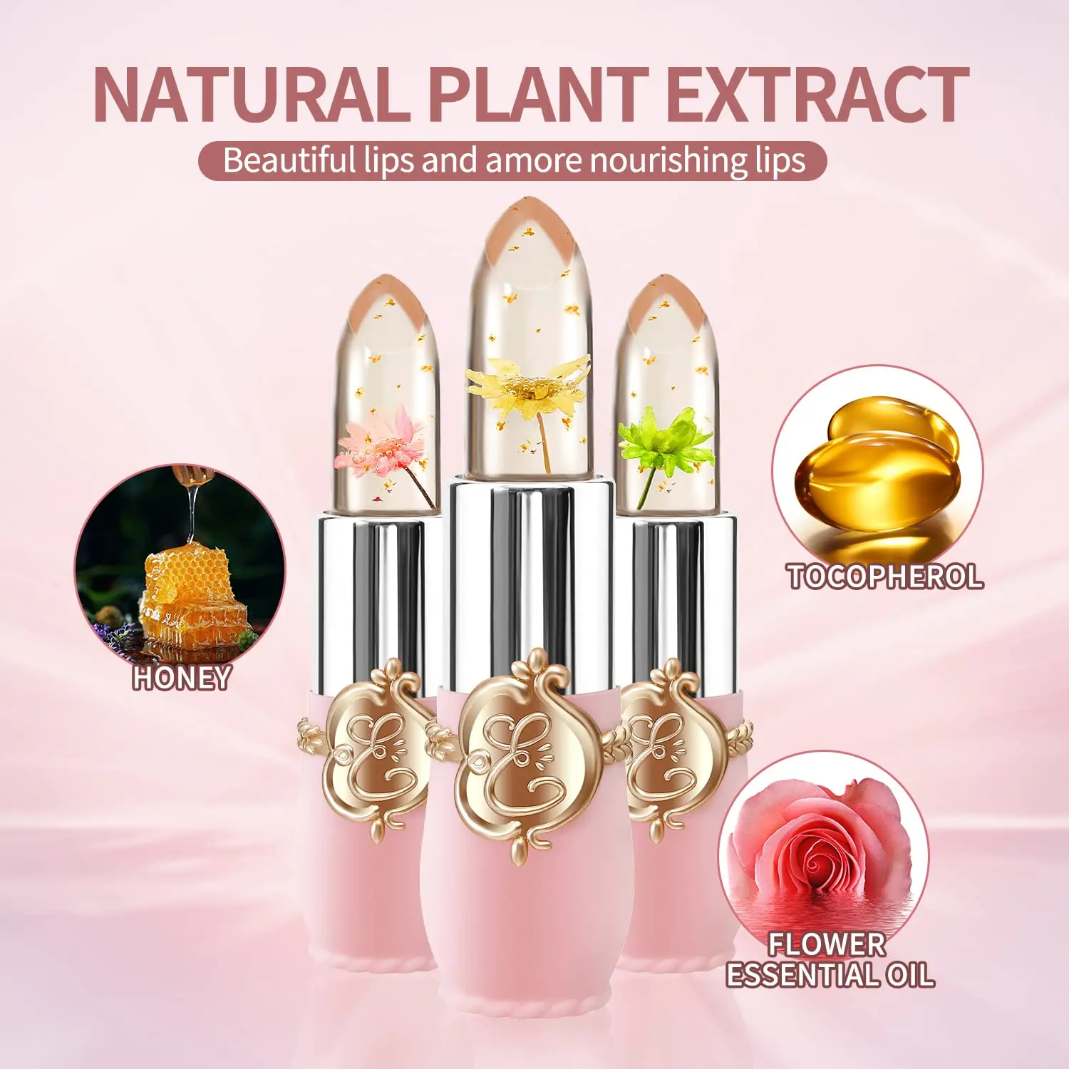 Flower Jelly Lipstick Color Changing Magic Lipstick