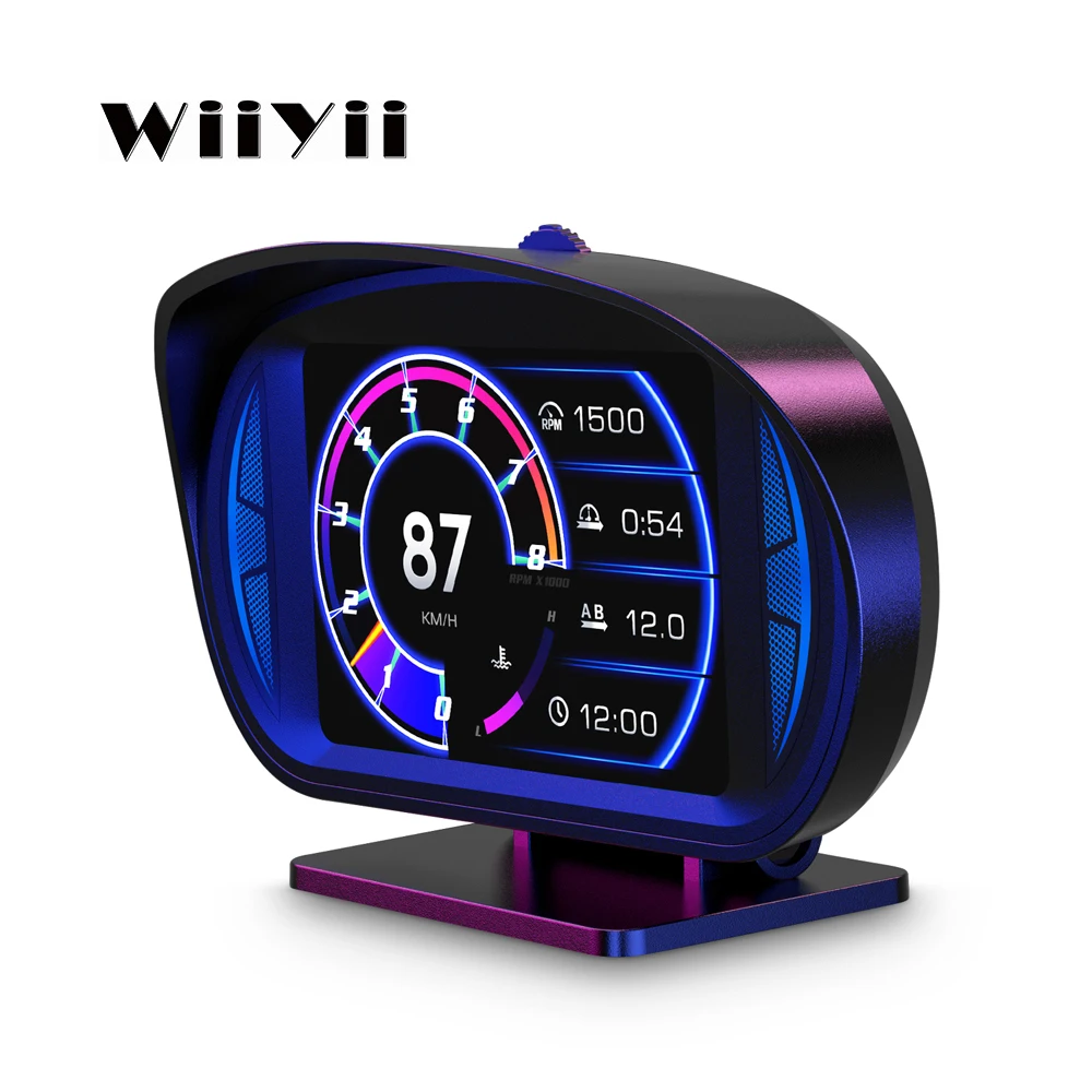 WiiYii Factory Direct 2023 Car OBD2 GPS LCD Meter diagnostic tool HUD Auto meter P2 Car obd2 Gauge