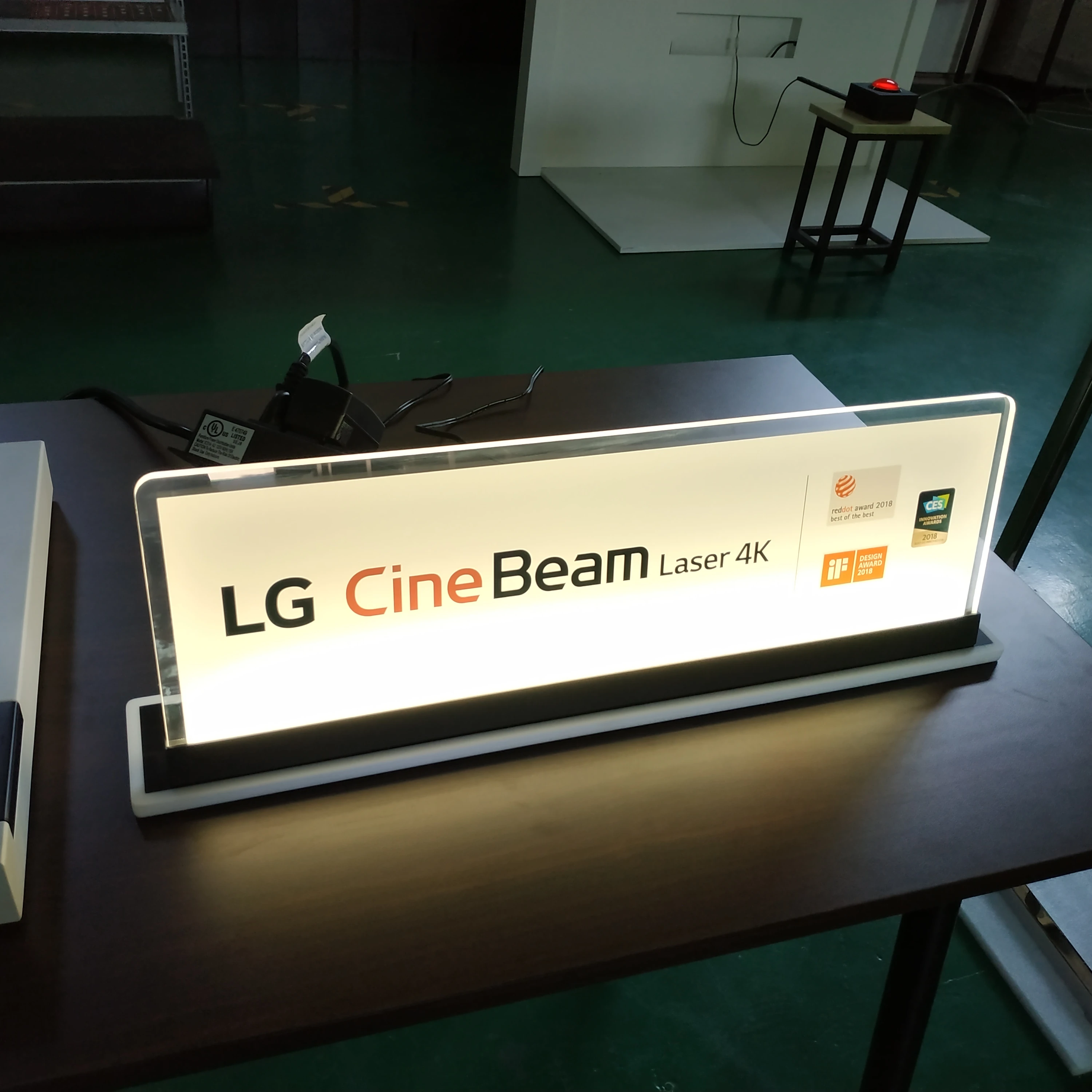 Illuminated Sign Holder Acrylic Sign Holder Customize Tabletop Advertising Light Signage