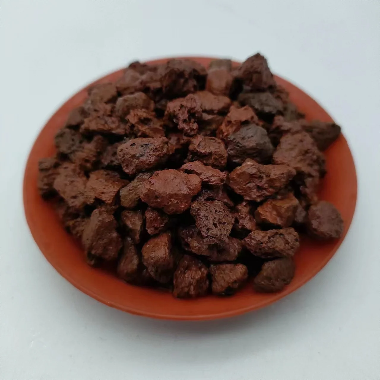 Large Red Volcanic Stone Supplier Factory Selling Volcanic Lava Rock Round Grinding Foot Stone Volcanic Rock Prices