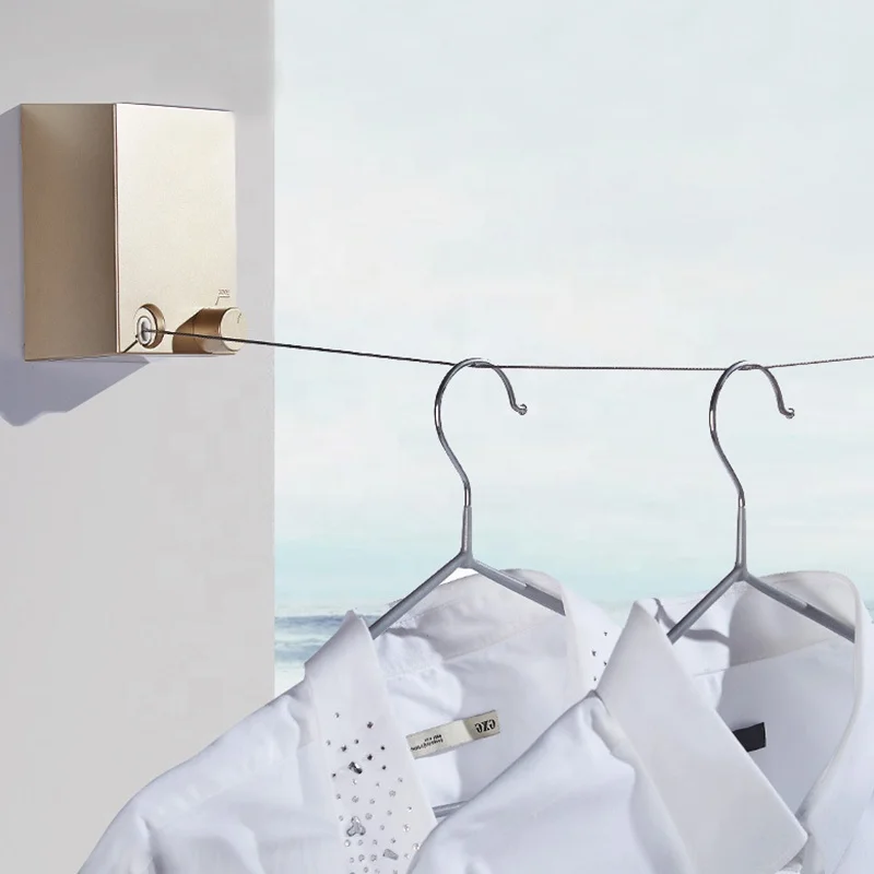 Invisible Retractable Telescopic Stainless String Clothesline