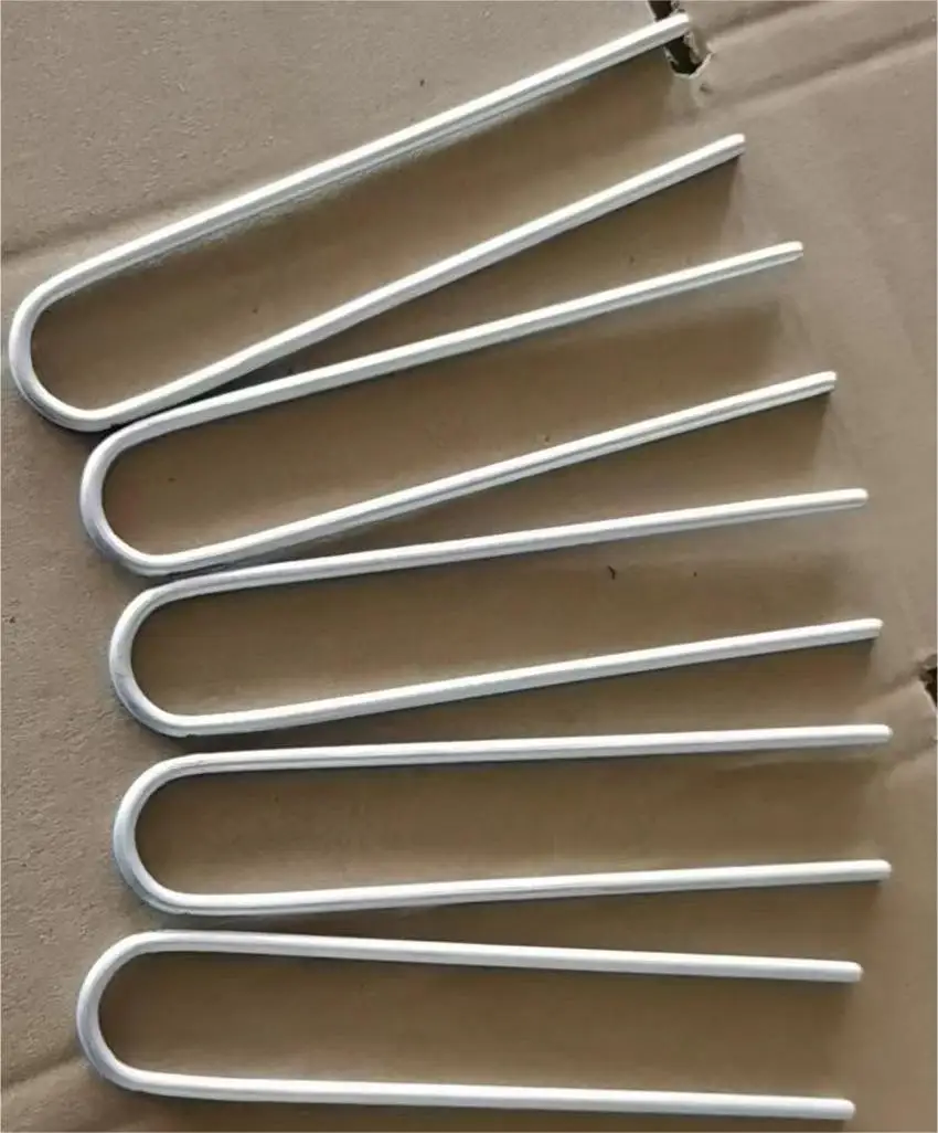 Garden landscape u shape galvanized nails garden sod staples weed mat plastic ground cover nail for sale
