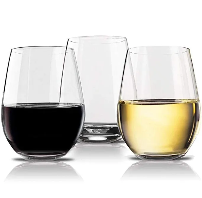 China factory wholesale PET plastic highly Transparent wine cup 10oz