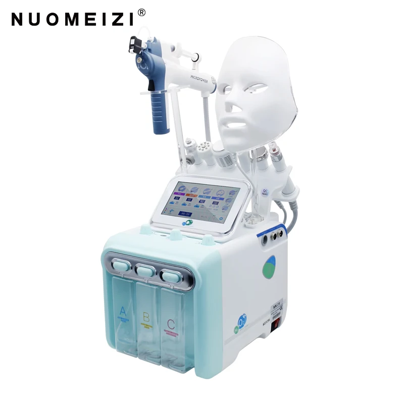 Хит продаж ультразвуковая радиочастотная кислородная гидродермабразия H2o2 Aqua пилинг для лица 6 в 1