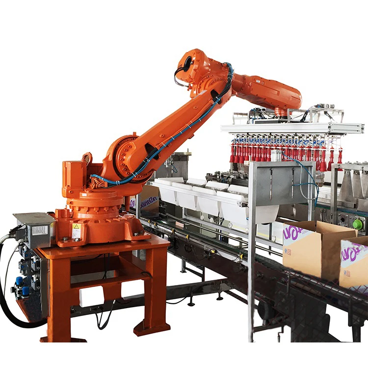 
Best Choice Electric Case Packer With Robot Bag Grippers 